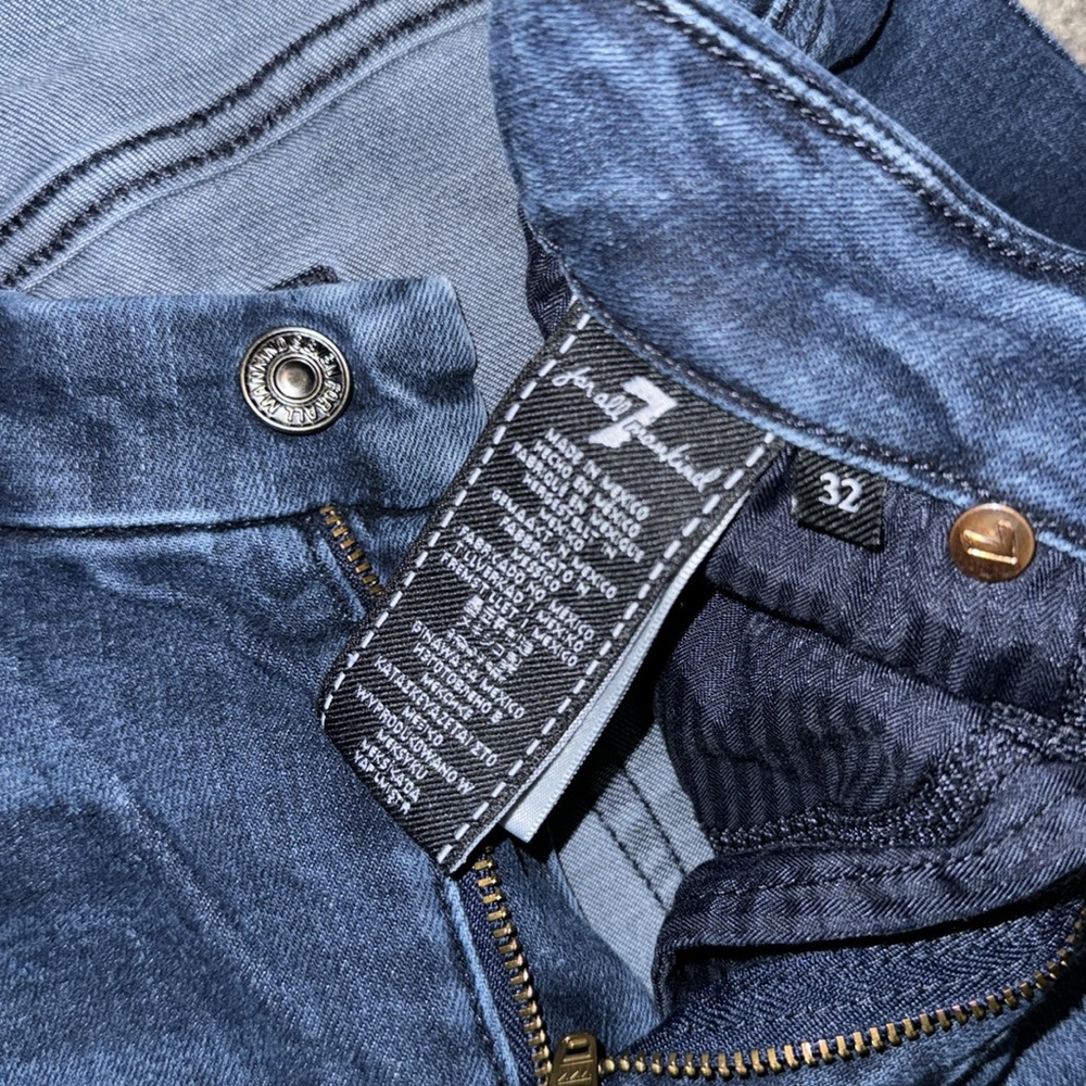 7 For All Mankind Dark Indigo Flare Jeans - Picture 3 of 6